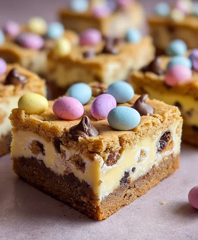 Mini Egg Cheesecake Cookie Bars