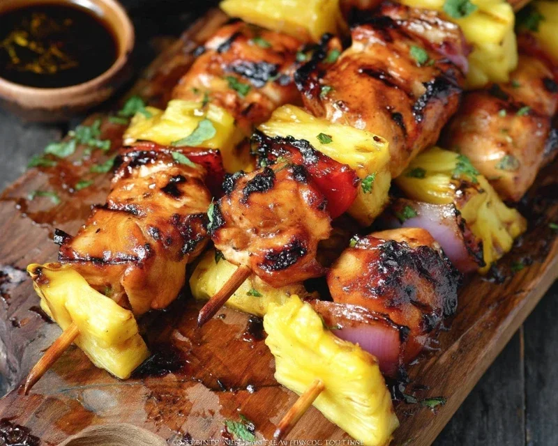 Pineapple Chicken Kebabs Recipe