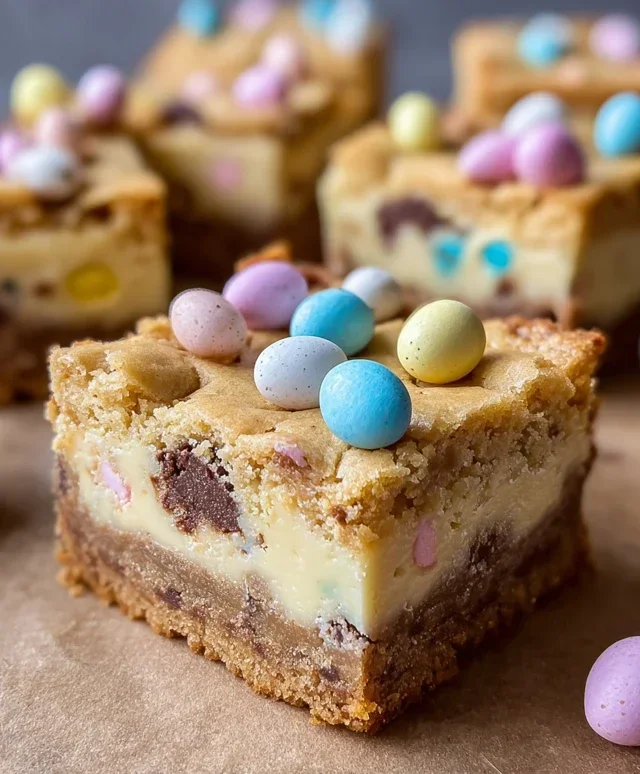 Mini Egg Cheesecake Cookie Bars