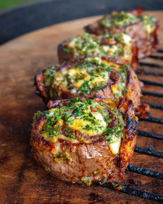 Grilled Beef Beef Bacon Wrapped Brussels Sprouts