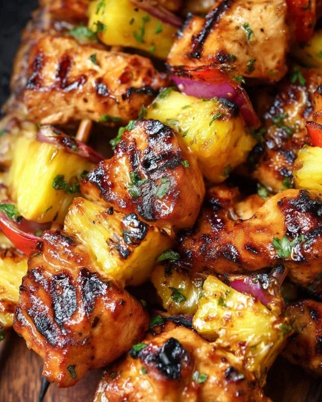Pineapple Chicken Kebabs Recipe