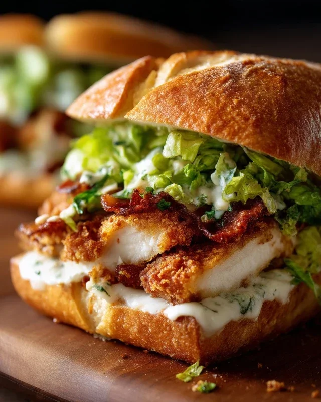 Crispy Chicken Caesar Sandwich