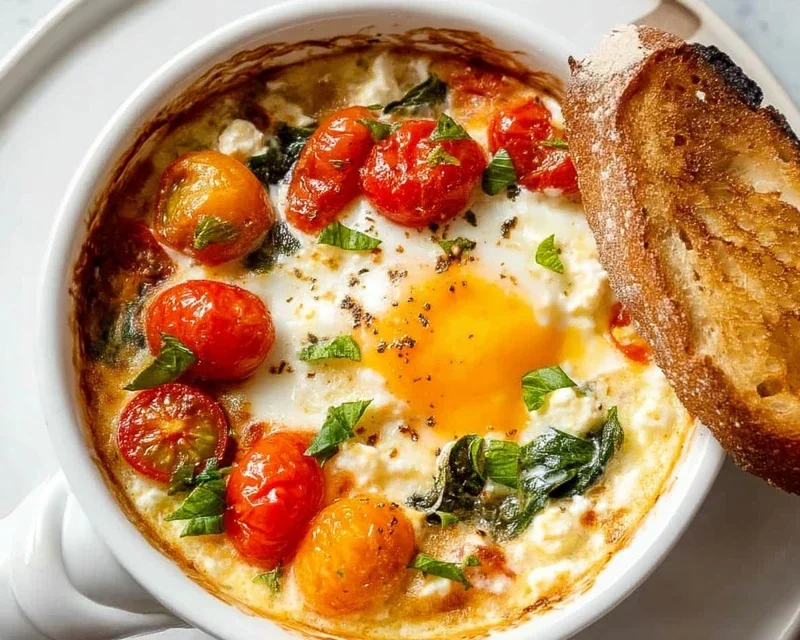 Baked Feta Eggs