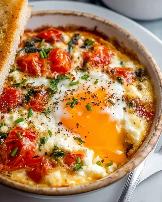 Baked Feta Eggs