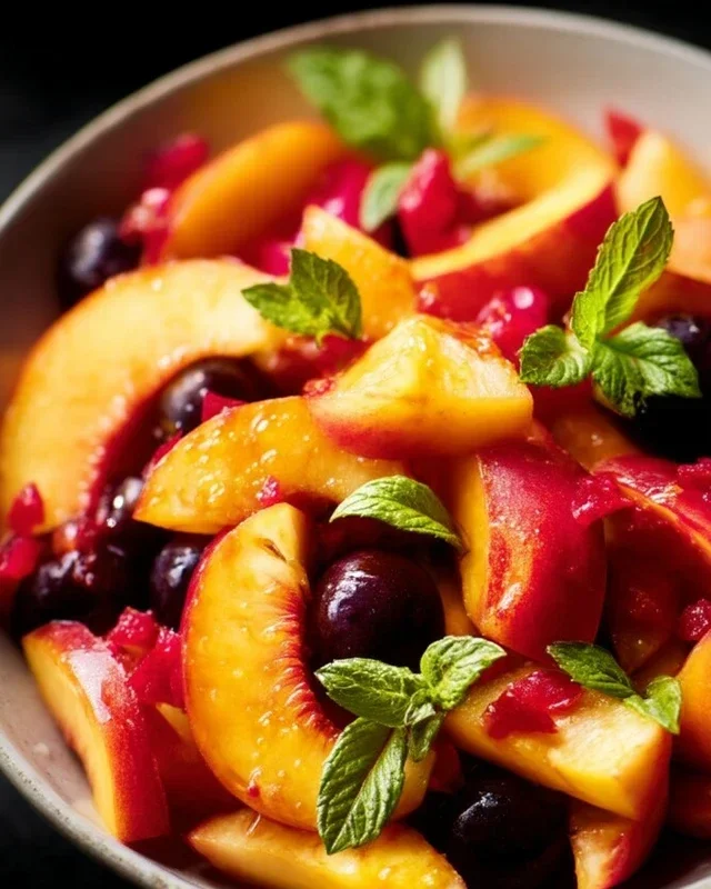 Summer Peach Fruit Salad