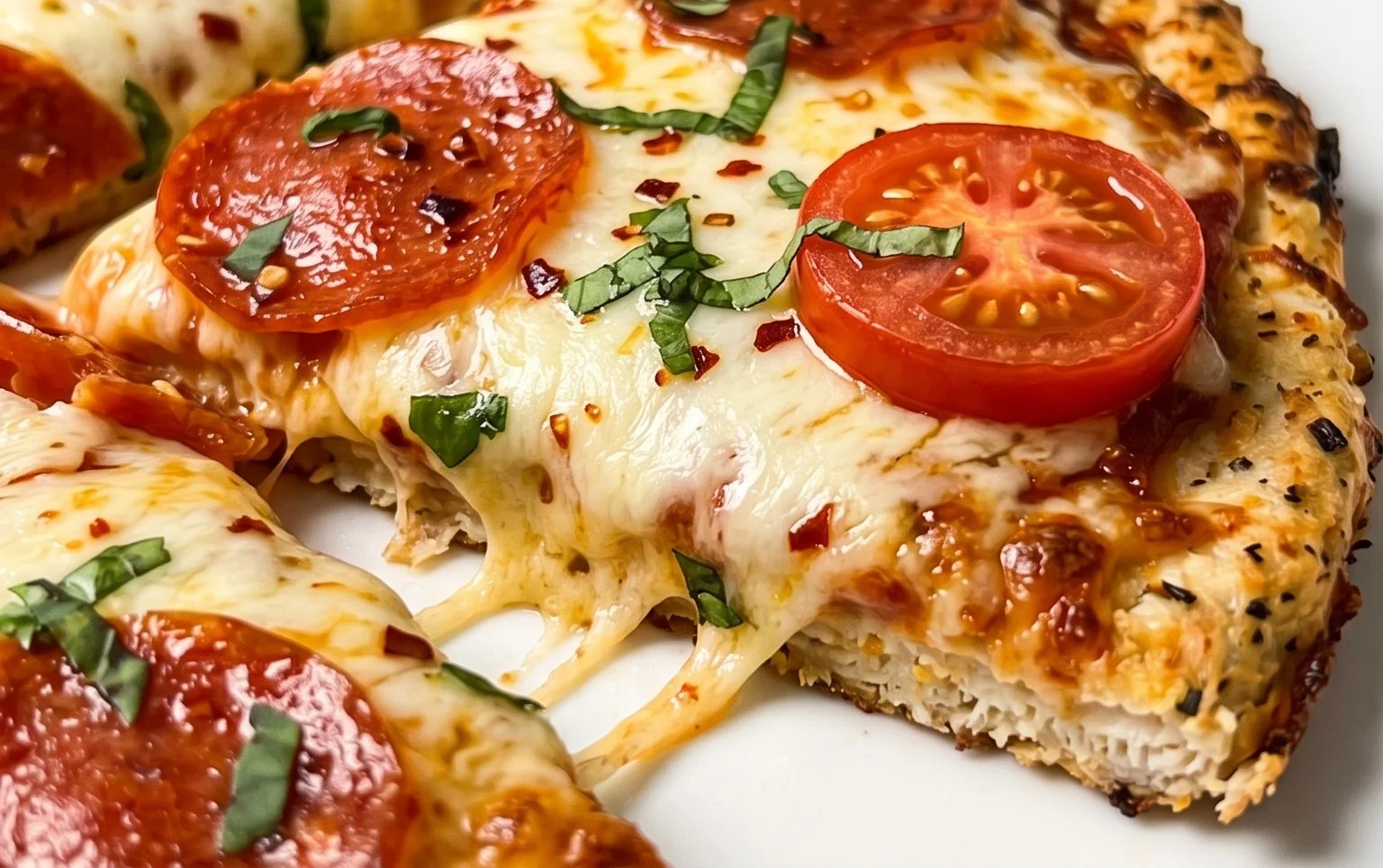 Chicken Crust Pizza (Low Carb + High Protein