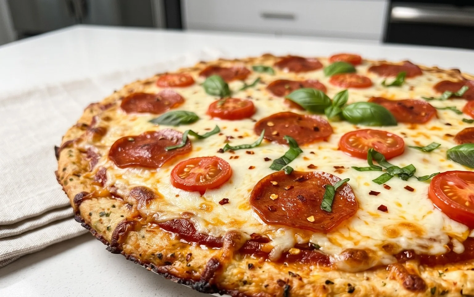 Chicken Crust Pizza (Low Carb + High Protein