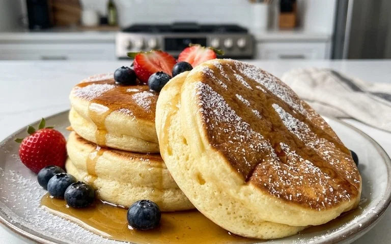 Fluffy Japanese Soufflé Pancakes