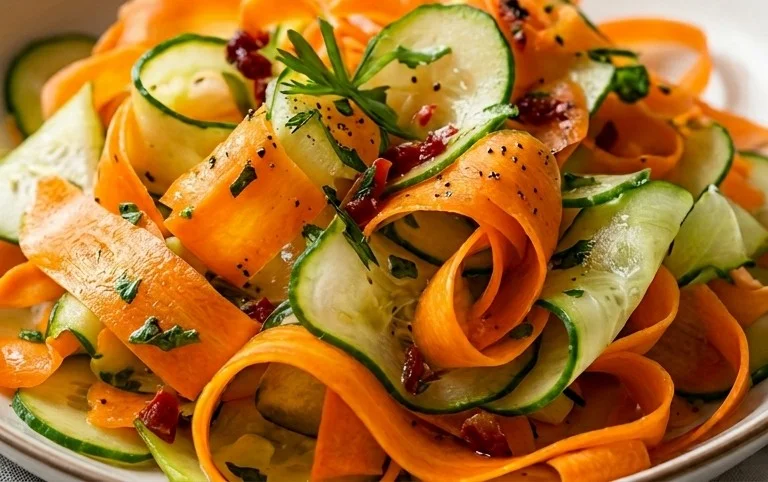 Carrot and Cucumber Ribbon Salad