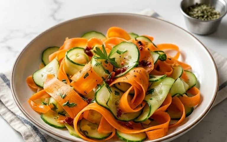 Carrot and Cucumber Ribbon Salad