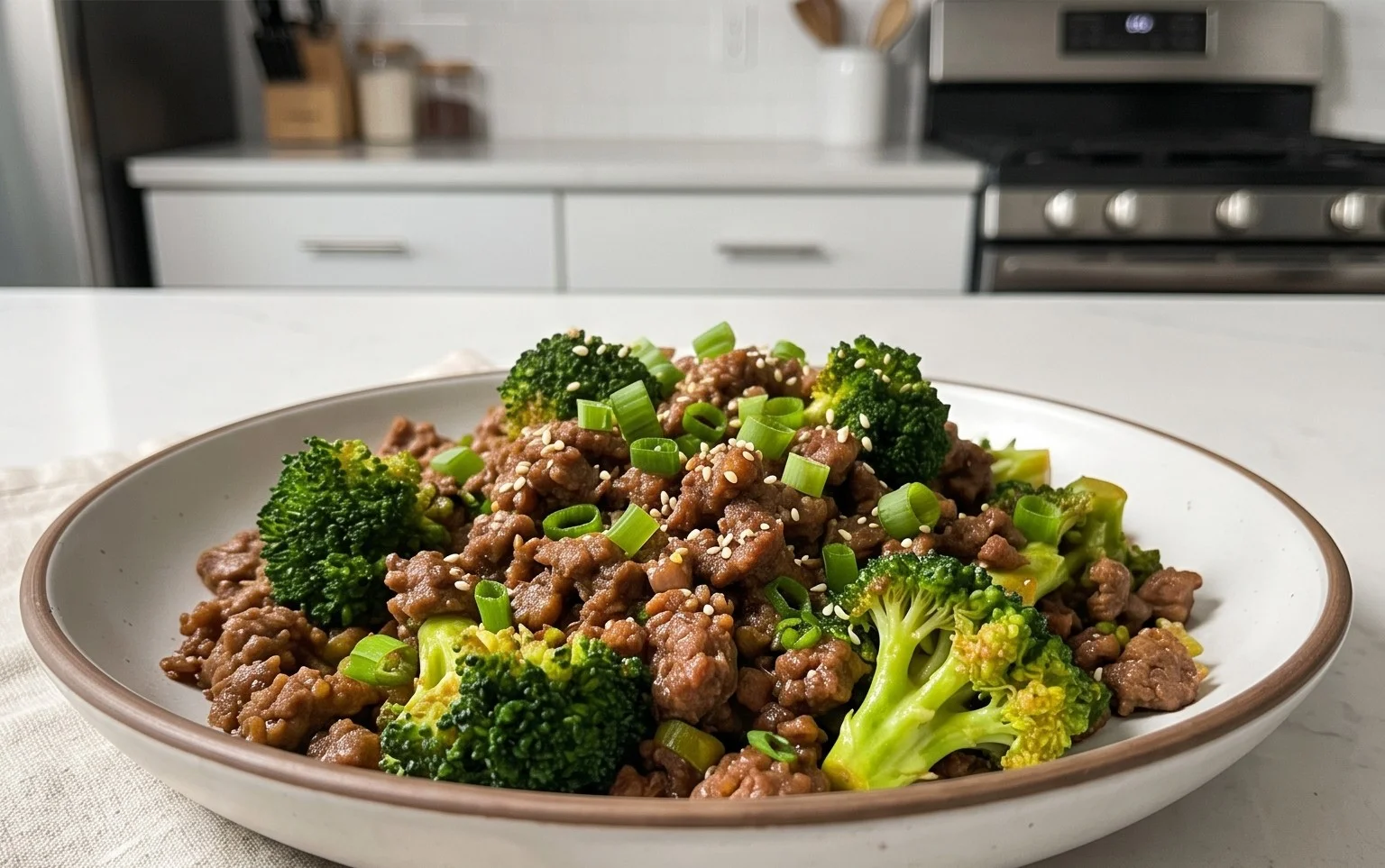Ground Beef and Broccoli