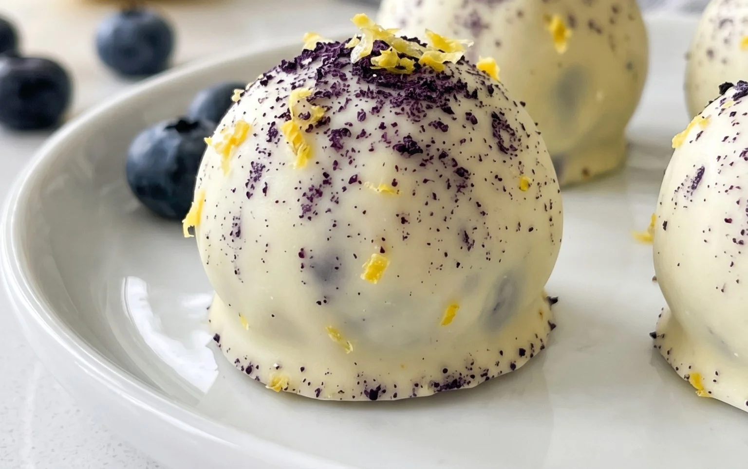 LEMON BLUEBERRY TRUFFLES