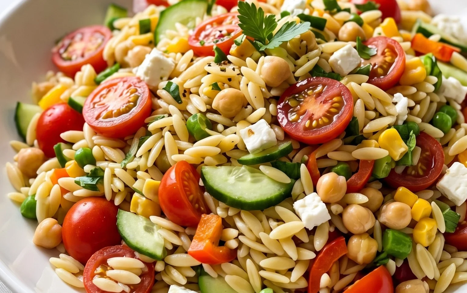 Rainbow Orzo Salad