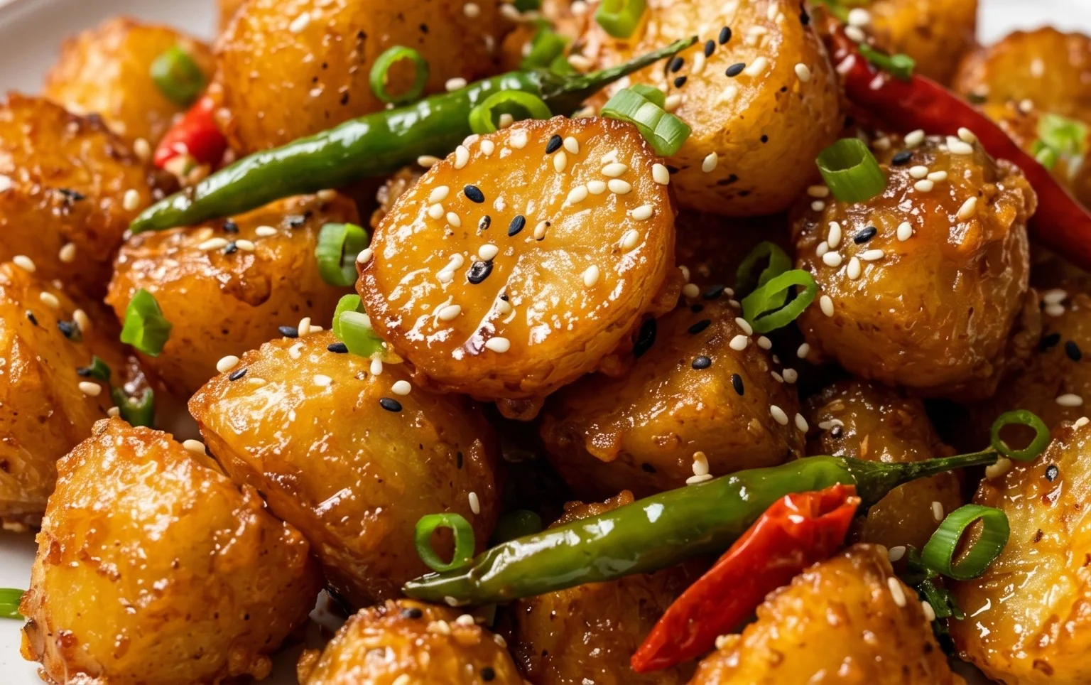 Crispy Honey Chilli Potatoes