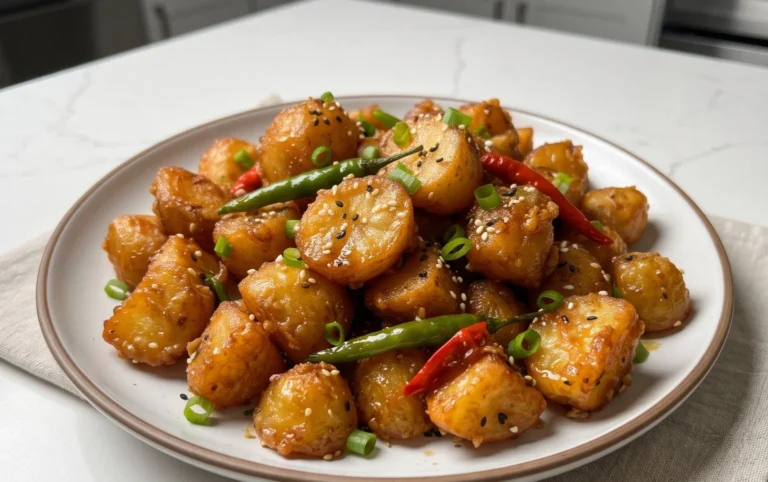 Crispy Honey Chilli Potatoes