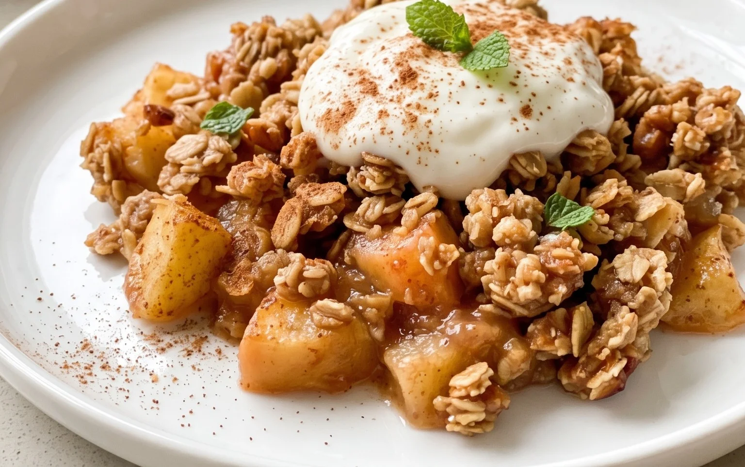 Healthy Breakfast Apple Crum extractble