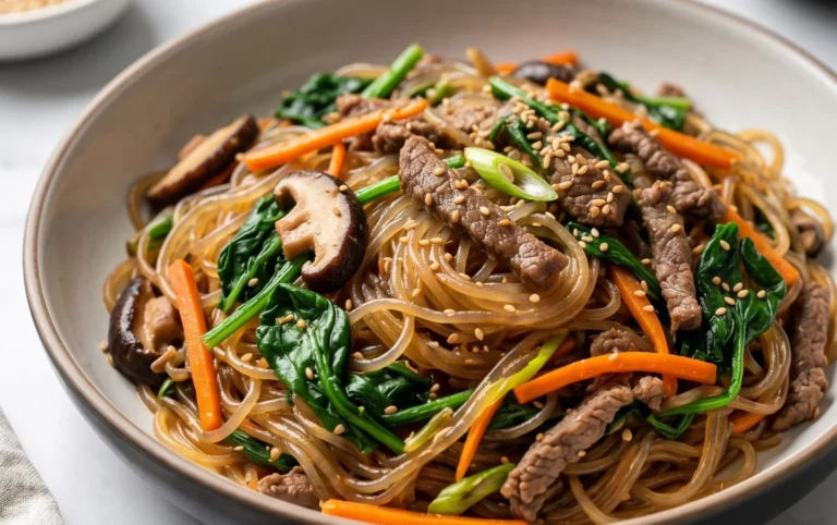 Japchae (Korean Glass Noodle Stir Fry)