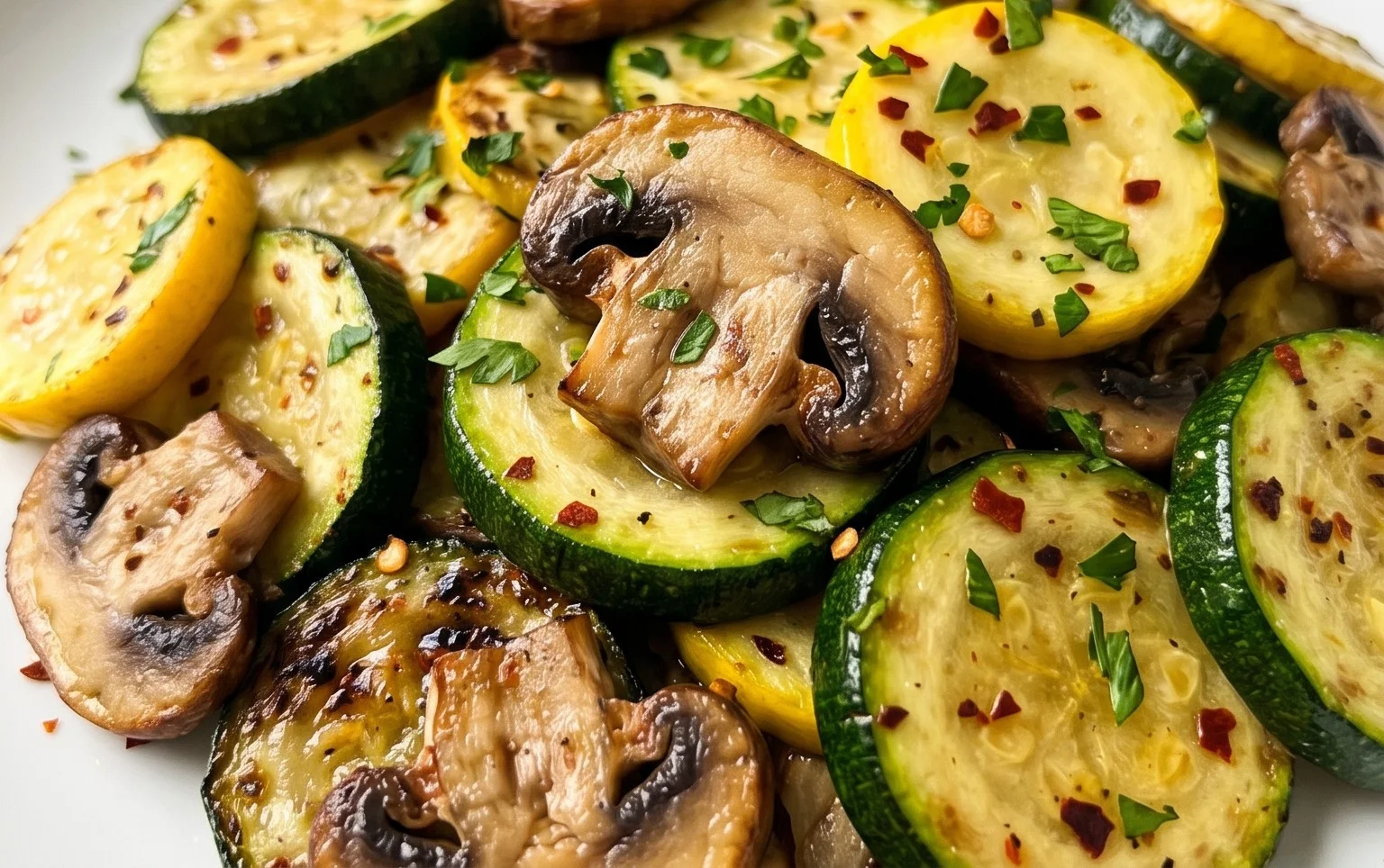 Skillet Zucchini and Mushrooms