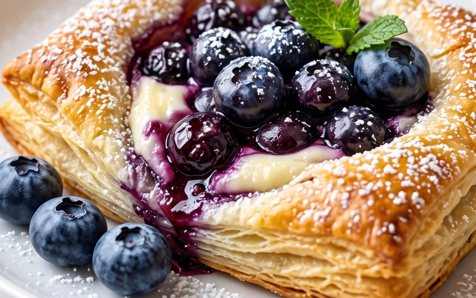 Blueberry Cream Cheese Puff Pastry