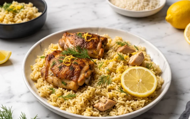 Greek Chicken and Lemon Rice (30 Minutes, One-Pot)