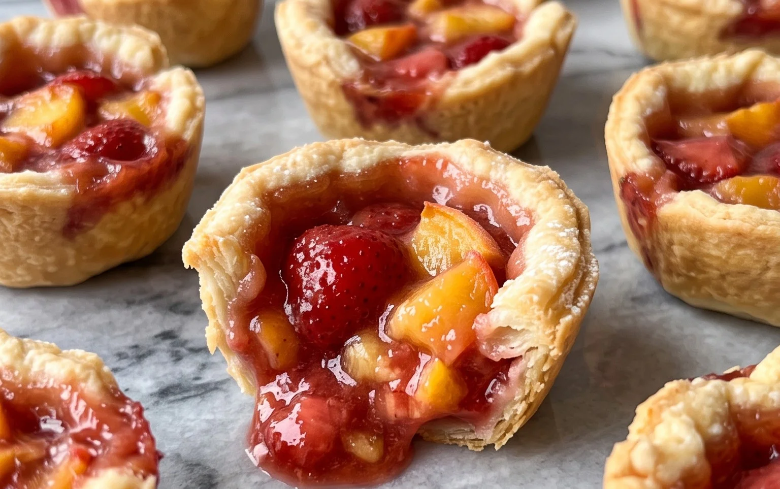 Strawberry Peach Pie Bites