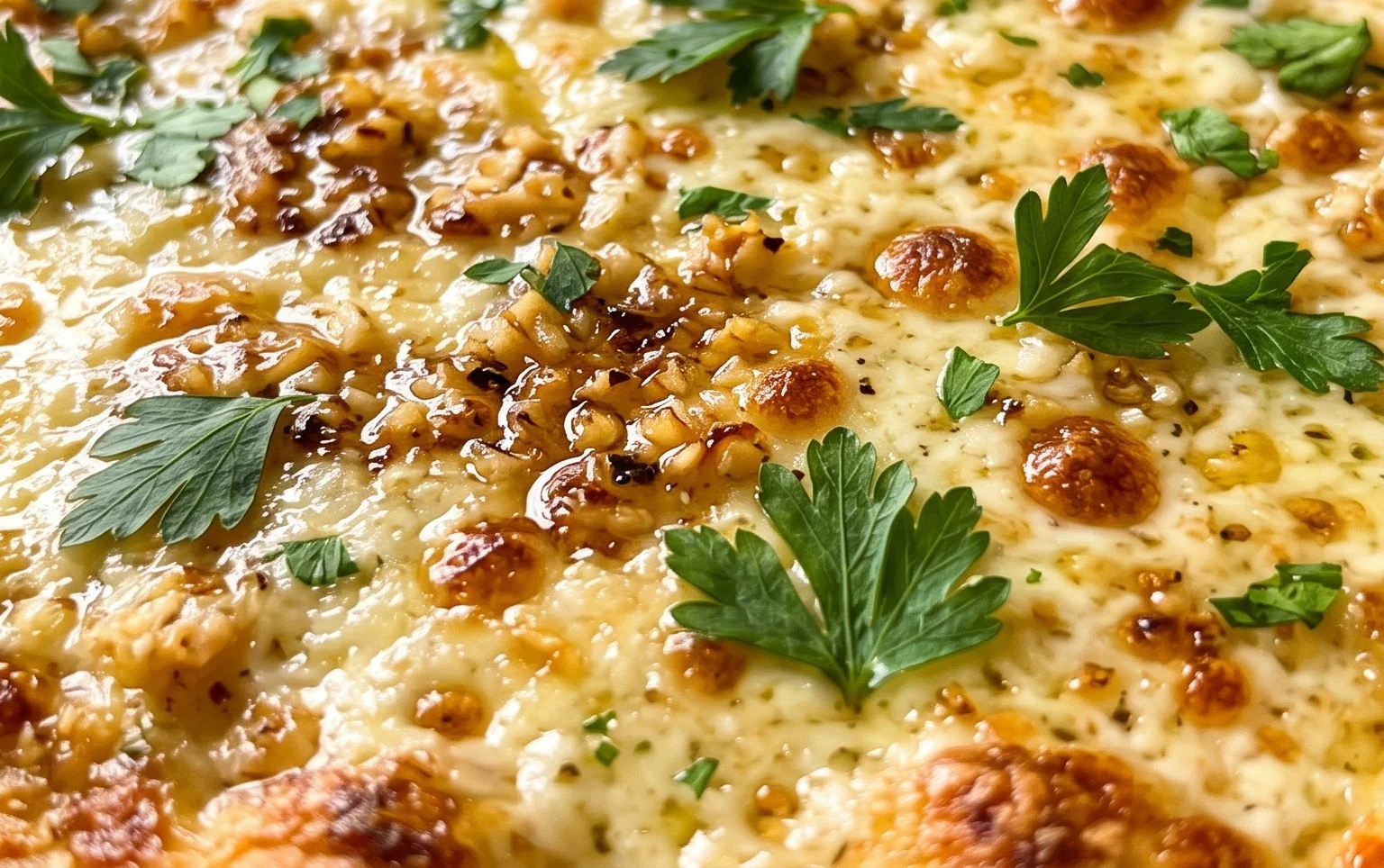buttery garlic pizza