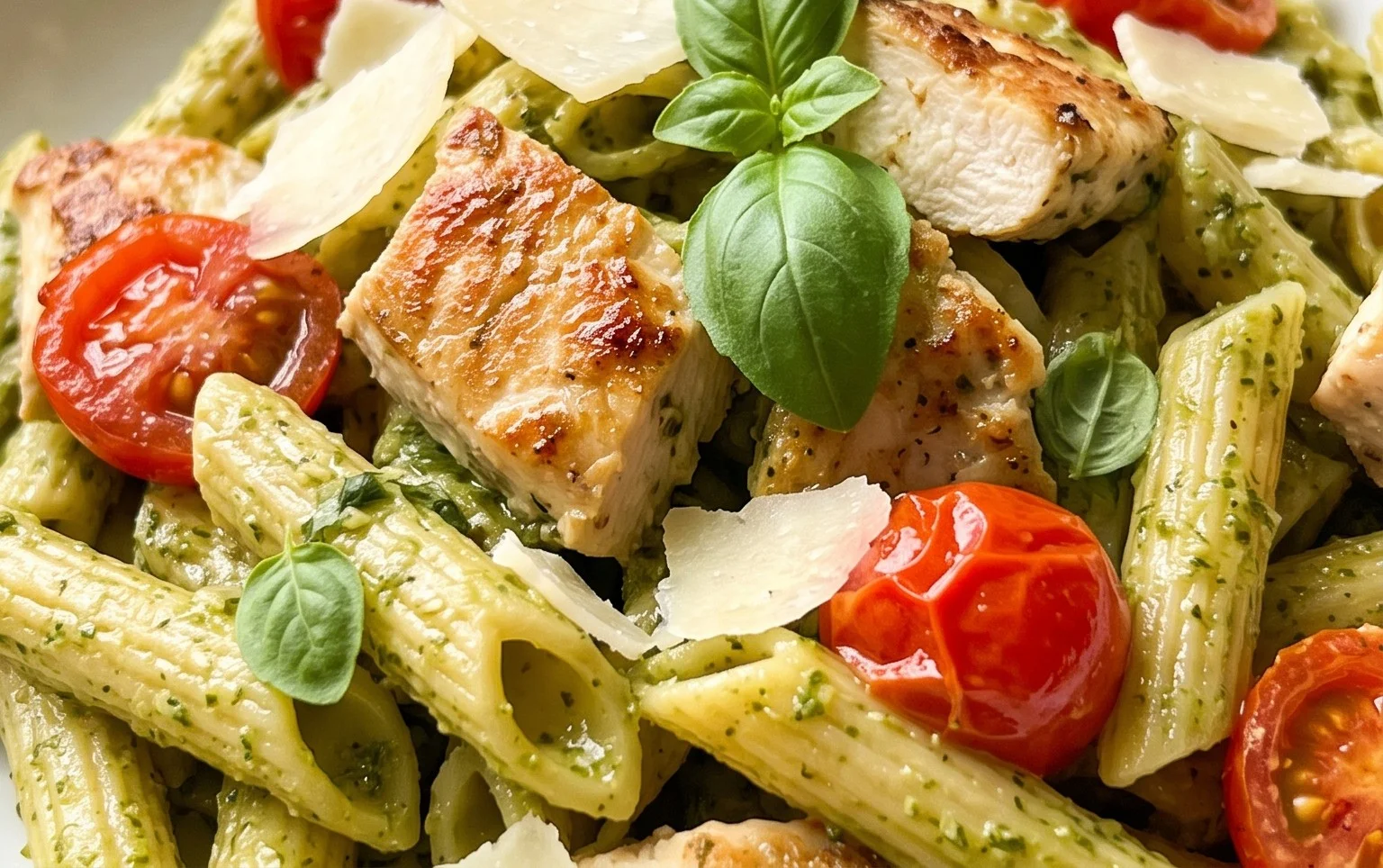 Creamy Chicken Pesto Pasta