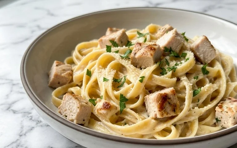 Low Calorie Chicken Alfredo