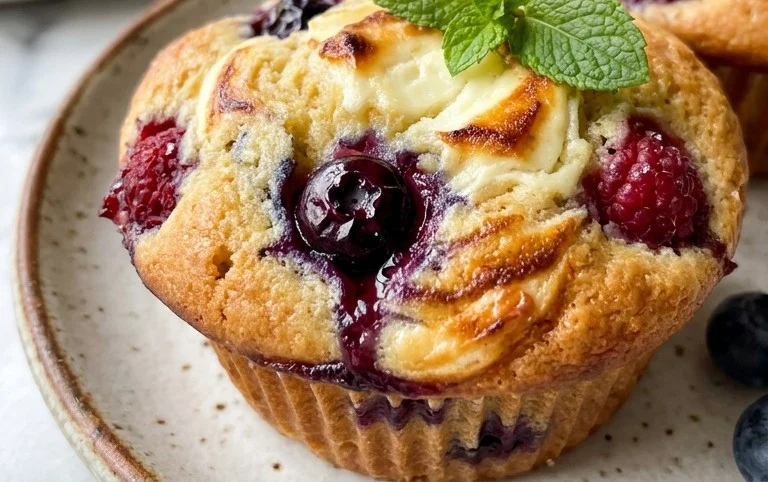 Berry Cream Cheese Muffins
