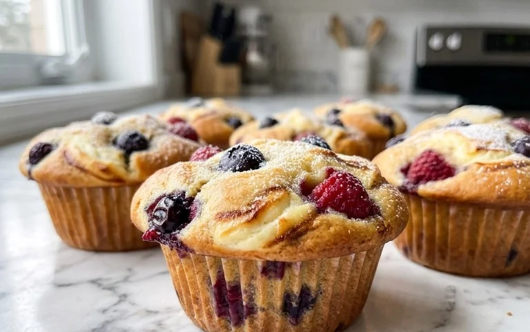 Berry Cream Cheese Muffins