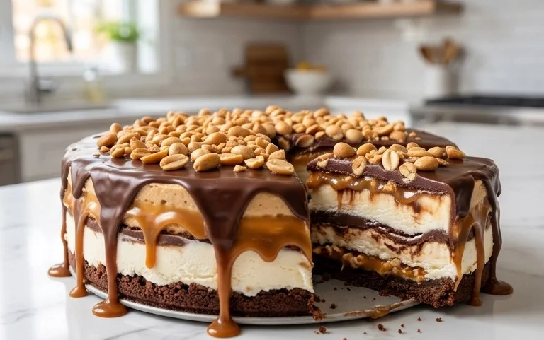 Buster Bar Ice Cream Cake