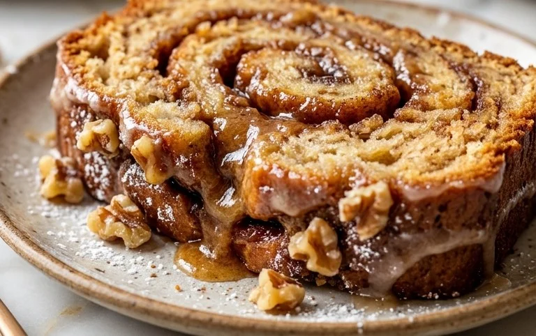 Cinnamon Roll Banana Bread