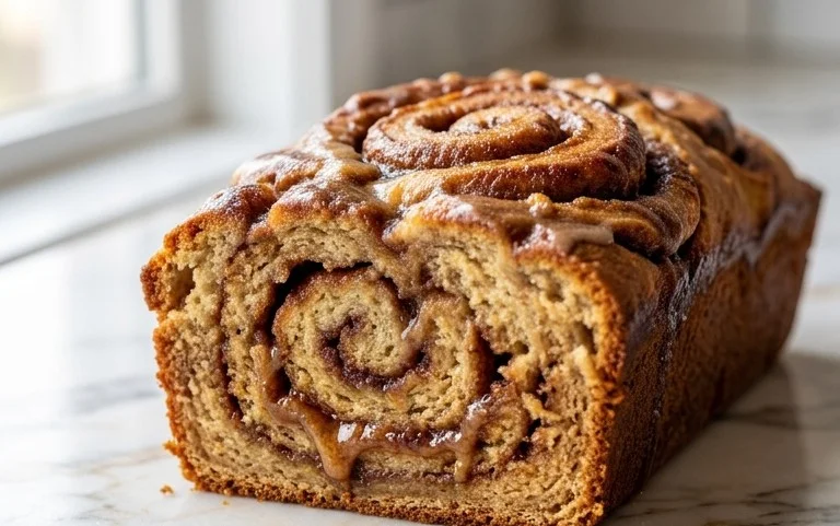 Cinnamon Roll Banana Bread