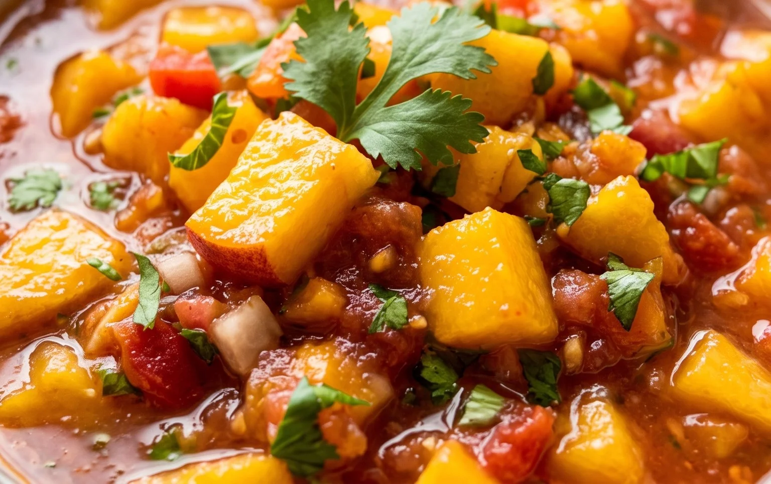 Sweet & Spicy Peach Salsa Canning Recipe