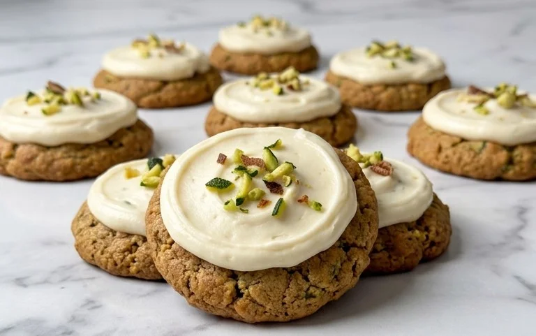 Zucchini Cookies with Cream Cheese Frosting
