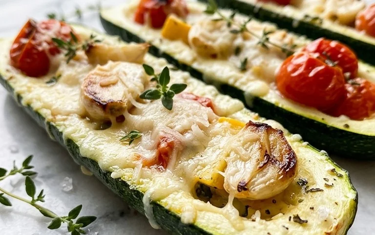 Roasted Garlic-Parmesan Zucchini, Squash and Tomatoes